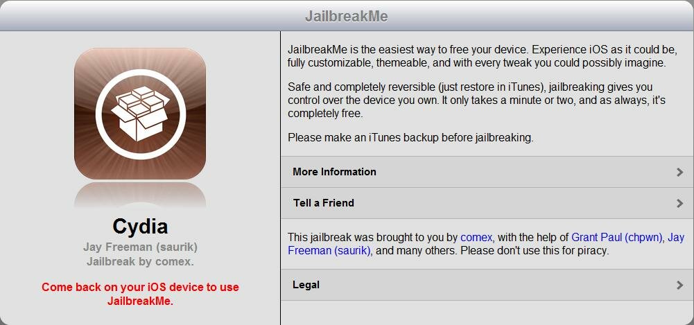 Imagen de JailbreakMe, guía definitiva para hacer el Jailbreak con JailbreakMe.com JailbreakMe, guía definitiva para hacer el Jailbreak con JailbreakMe.com, iPhone2721